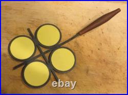 Rare Laurids Lonborg Danish Modern Trivet Yellow Teak Handle Mid Century Modern