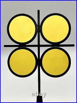 Rare Laurids Lonborg Danish Modern Trivet Yellow Teak Handle Mid Century Modern
