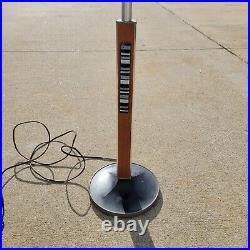 Rare Lightolier Walnut Aluminum Enamel Art Table Lamp Gerald Thurston 1960s MCM
