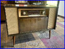 Rare Loewe Opta Mid Century Modern Stereo Console Made In Germany 32x41