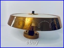 Rare Lot of 3 Vintage Globe Copper Semi -Flush Mount Lights Mid-Century Atomic