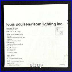 Rare Louis Poulsen 1960/70s Verner Panton/arne Jacobsen/mid Century Modern Vtg