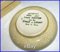 Rare Louis Vuitton Vintage French Enamel Porcelain Cigar Bowl By Longwy France