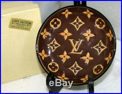 Rare Louis Vuitton Vintage French Enamel Porcelain Cigar Bowl By Longwy France