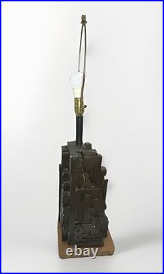 Rare MCM 1968 Sheldon Rose AlphaSculpt 17 Sculpture Typeset Mid Century Lamp