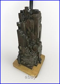 Rare MCM 1968 Sheldon Rose AlphaSculpt 17 Sculpture Typeset Mid Century Lamp