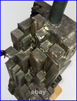 Rare MCM 1968 Sheldon Rose AlphaSculpt 17 Sculpture Typeset Mid Century Lamp