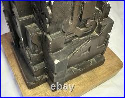 Rare MCM 1968 Sheldon Rose AlphaSculpt 17 Sculpture Typeset Mid Century Lamp