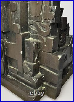 Rare MCM 1968 Sheldon Rose AlphaSculpt 17 Sculpture Typeset Mid Century Lamp