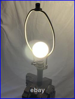 Rare MCM 1968 Sheldon Rose AlphaSculpt 17 Sculpture Typeset Mid Century Lamp