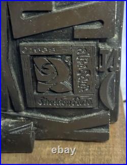 Rare MCM 1968 Sheldon Rose AlphaSculpt 17 Sculpture Typeset Mid Century Lamp