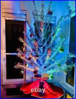 Rare MCM 6 1/2' Fairyland Aluminum Tinsel Christmas Tree Complete With Box