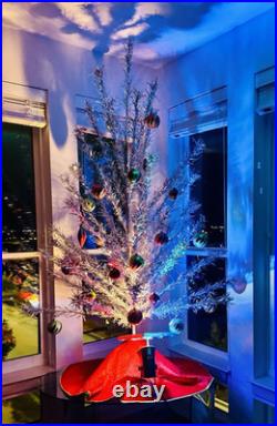 Rare MCM 6 1/2' Fairyland Aluminum Tinsel Christmas Tree Complete With Box