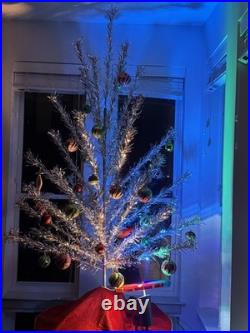 Rare MCM 6 1/2' Fairyland Aluminum Tinsel Christmas Tree Complete With Box