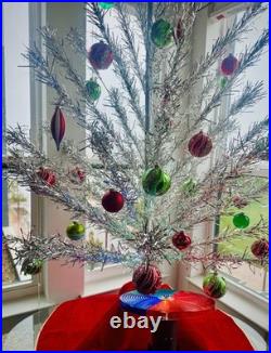 Rare MCM 6 1/2' Fairyland Aluminum Tinsel Christmas Tree Complete With Box