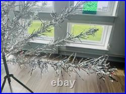 Rare MCM 6 1/2' Fairyland Aluminum Tinsel Christmas Tree Complete With Box