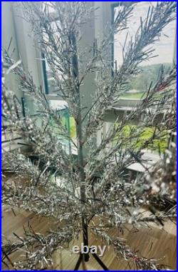 Rare MCM 6 1/2' Fairyland Aluminum Tinsel Christmas Tree Complete With Box
