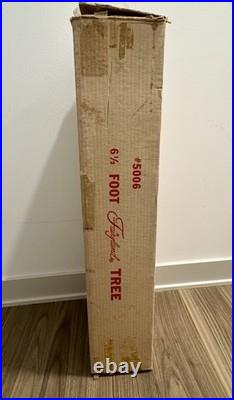 Rare MCM 6 1/2' Fairyland Aluminum Tinsel Christmas Tree Complete With Box