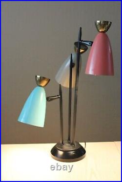 Rare MCM Atomic Table Pole Lamp! Gerald Thurston Arteluce Sarfatti Triennale Vtg