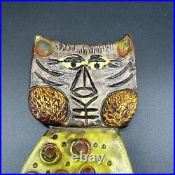 Rare MCM Cat Shelf Sitter by Marcello Fantoni for Raymor, circa 1950s Rare MCM Cat Shelf Sitter by Marcello Fantoni for Raymor, circa 1950s