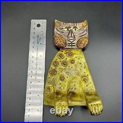 Rare MCM Cat Shelf Sitter by Marcello Fantoni for Raymor, circa 1950s Rare MCM Cat Shelf Sitter by Marcello Fantoni for Raymor, circa 1950s