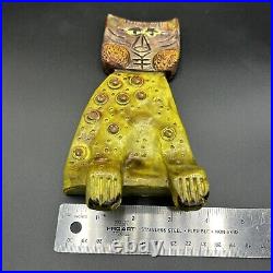 Rare MCM Cat Shelf Sitter by Marcello Fantoni for Raymor, circa 1950s Rare MCM Cat Shelf Sitter by Marcello Fantoni for Raymor, circa 1950s