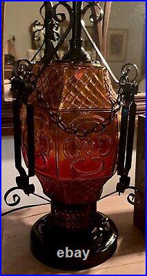 Rare MCM Gothic Ambre Table Lamp