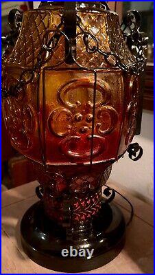 Rare MCM Gothic Ambre Table Lamp