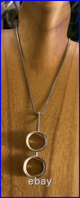 Rare MCM MID CENTURY Modern NE Niels Erik From Sterling Silver Pendant Necklace Rare MCM MID CENTURY Modern NE Niels Erik From Sterling Silver Pendant Necklace