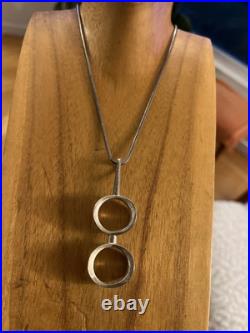 Rare MCM MID CENTURY Modern NE Niels Erik From Sterling Silver Pendant Necklace Rare MCM MID CENTURY Modern NE Niels Erik From Sterling Silver Pendant Necklace
