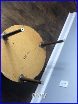 Rare MCM Mid Century Modern 2-Tier Round End Night Plant Table Formica Finish