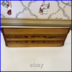 Rare MCM Mid Century Modern DANISH Wood Tile Design Inlay 1960s Tray 19 X 7 X 1