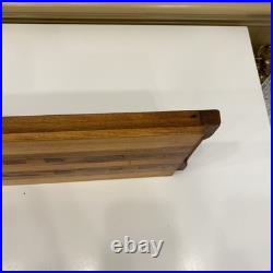 Rare MCM Mid Century Modern DANISH Wood Tile Design Inlay 1960s Tray 19 X 7 X 1