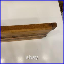 Rare MCM Mid Century Modern DANISH Wood Tile Design Inlay 1960s Tray 19 X 7 X 1