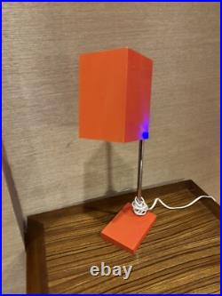 Rare MCM Minimalist ORANGE Cube Table Lamp by Robert Sonneman for Kovacs Rare MCM Minimalist ORANGE Cube Table Lamp by Robert Sonneman for Kovacs