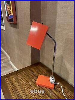 Rare MCM Minimalist ORANGE Cube Table Lamp by Robert Sonneman for Kovacs Rare MCM Minimalist ORANGE Cube Table Lamp by Robert Sonneman for Kovacs