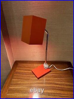 Rare MCM Minimalist ORANGE Cube Table Lamp by Robert Sonneman for Kovacs Rare MCM Minimalist ORANGE Cube Table Lamp by Robert Sonneman for Kovacs