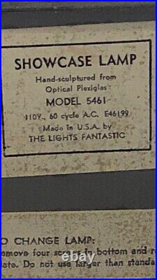 Rare! MCM Original Lights Fantastic Showcase Lamp Model 5461