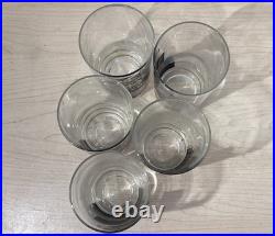 Rare MCM Vintage 60s Georges Briard Muddled Wisdom Owl Highball Glasses Set Of 5