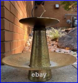 Rare MID CENTURY MODERN Lightolier Gerald Thurston 21 Ceiling Light Shade Star
