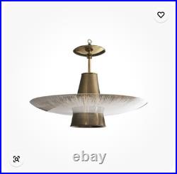 Rare MID CENTURY MODERN Lightolier Gerald Thurston 21 Ceiling Light Shade Star