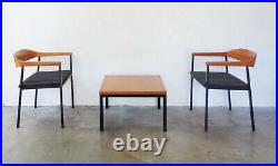 Rare MID CENTURY MODERN table 2 chairs STENDIG asko Päällistys FINLAND