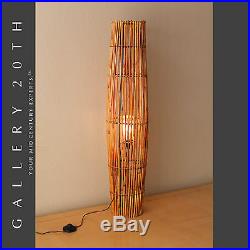 Rare! MID Century Modern Bamboo Tiki Floor Lamp! Vtg 50's 60s Atomic Light Retro