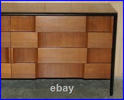 Rare MID Century Modern Edmond J Spence Checkerboard Sideboard Chest Of Drawers