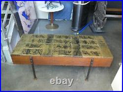 Rare MID Century Modern French Jacques Blin Tile Top Coffee Table