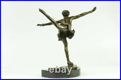 Rare! MID Century Modern Preiss Sculpture! Ice Skater Girl Bronze Large Art Deal