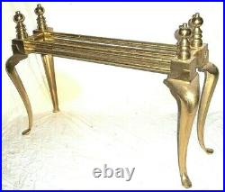 Rare MID Century Modern Queen Anne Curved Leg Brass Console Sofa Table Base