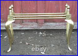 Rare MID Century Modern Queen Anne Curved Leg Brass Console Sofa Table Base