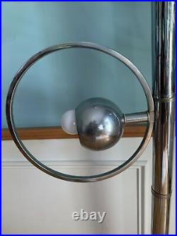 Rare MID Century Modern Trio Chrome Orb Globes Floor Lamp Sonneman Era