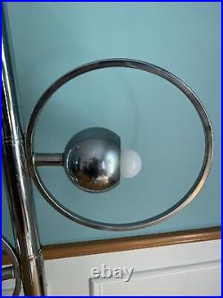 Rare MID Century Modern Trio Chrome Orb Globes Floor Lamp Sonneman Era